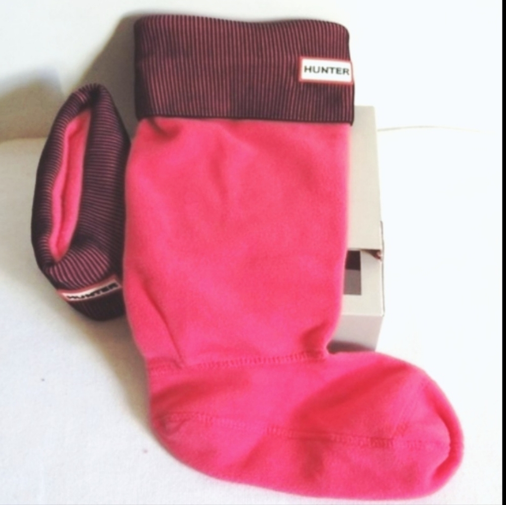 New Hunter Boot Socks Pink Black Tall